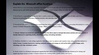 Productivity Software   MS Office
