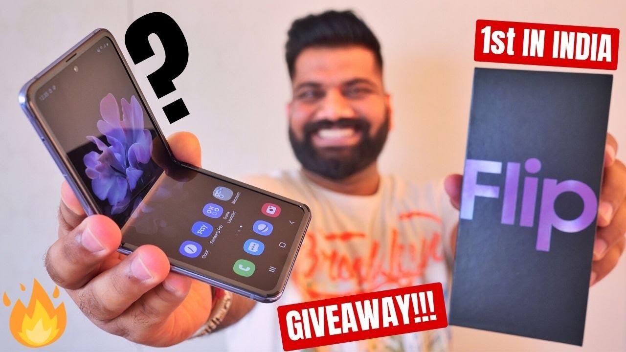 Samsung Galaxy Z Flip Unboxing & First Look - The Folding Phone From Future - GIVEAWAY???