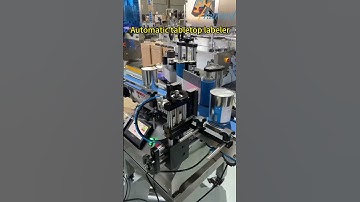 #How to use round bottle #labeler equipment , Automatic #tabletop round can body #labeling machine