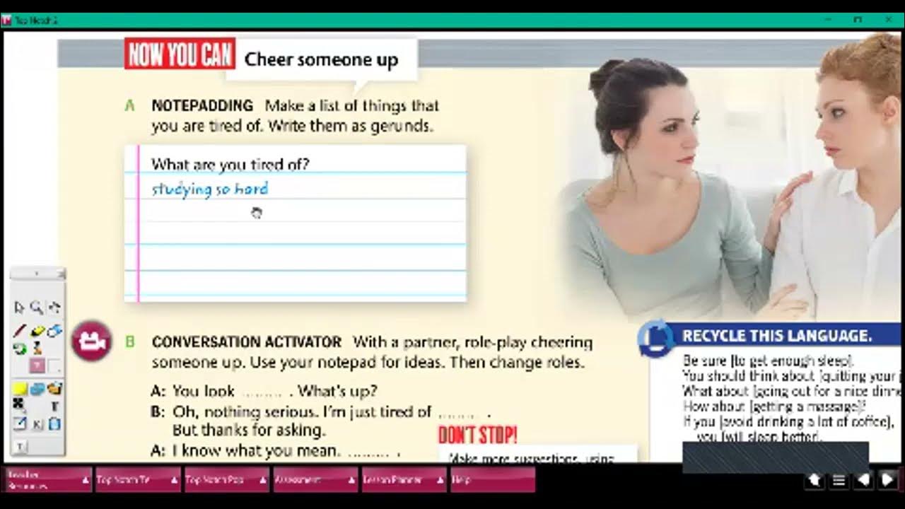 TOP NOTCH 2 (third edition) Unit 7 lesson 2 Cheer someone up