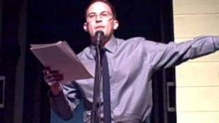 Evan Weissman at Buntport's "Great Debate": Bacon or Kevin Bacon?