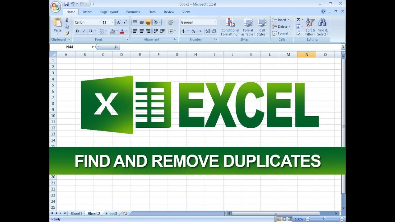 Duplicate unique value. Excel logo 3d.