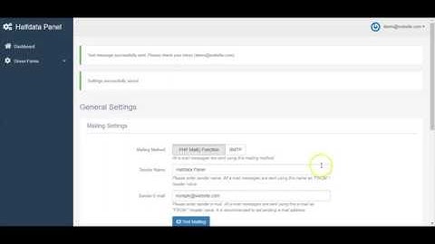 Global mailing settings in Green Forms (standalone version)