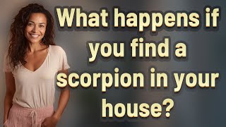 What happens if you find a scorpion in your house?