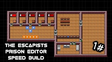 The Escapists | Prison Editor | Speed Build | 1# |  Cells, Canteen, Kitchen, Rollcall
