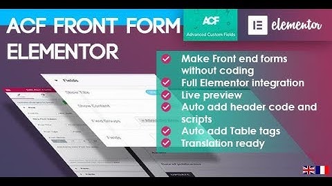 ACF Front Form Elementor Demo