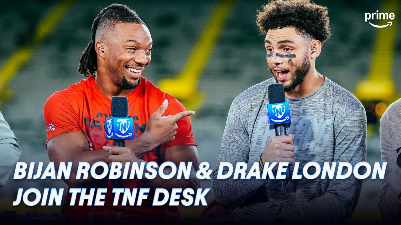 Bijan Robinson & Drake London on the TNF Desk After Big Falcons Win | Prime Video