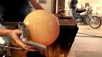 Glassblowing Demo - Tributary Platter - Nicholson van Altena Glass