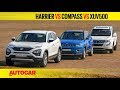 Tata Harrier vs Jeep Compass vs Mahindra XUV500 | Comparison Test Review | Autocar India