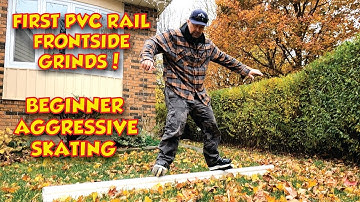 Beginner Aggressive Inline Skating - First PVC Rail Frontside Grinds - Playlife Reactor Skates
