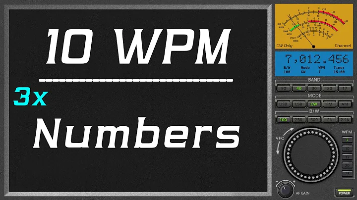 10wpm Repeat three times Number, morse code course