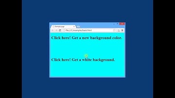 Background color change with JavaScript. Demonstration video.