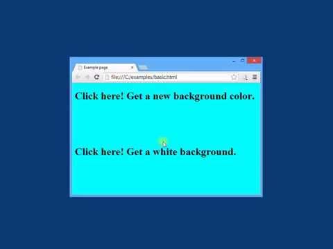 Background color change with JavaScript. Demonstration video.