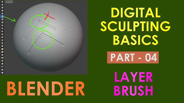 Digital Sculpting Basics Tutorial in Blender - Layer Brush, Persistent option - Part 4