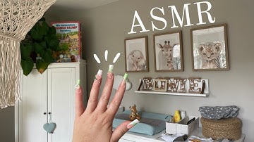 ASMR Tapping & Scratching around Baby Room 🍼👼🦒 (Whispering)