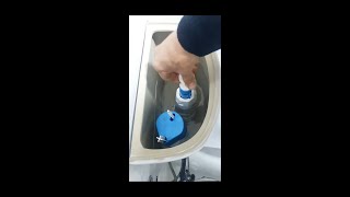 Repair a water leak from a toilet seat tank