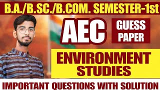 ENVIRONMENTAL STUDIES [AEC] SEKHAWATI UNIVERSITY SEMESTER EXAM 2026 #shekhawatiuniversitysikar #aec  screenshot 2