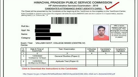 HPAS 2020 PRELIMINARY EXAM ADMIT CARD RELEASED HAS ADMIT CARD 2020