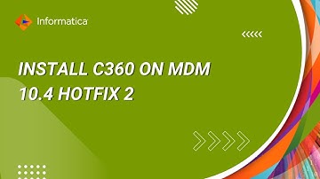 How to Install C360 on MDM 10.4 HotFix 2