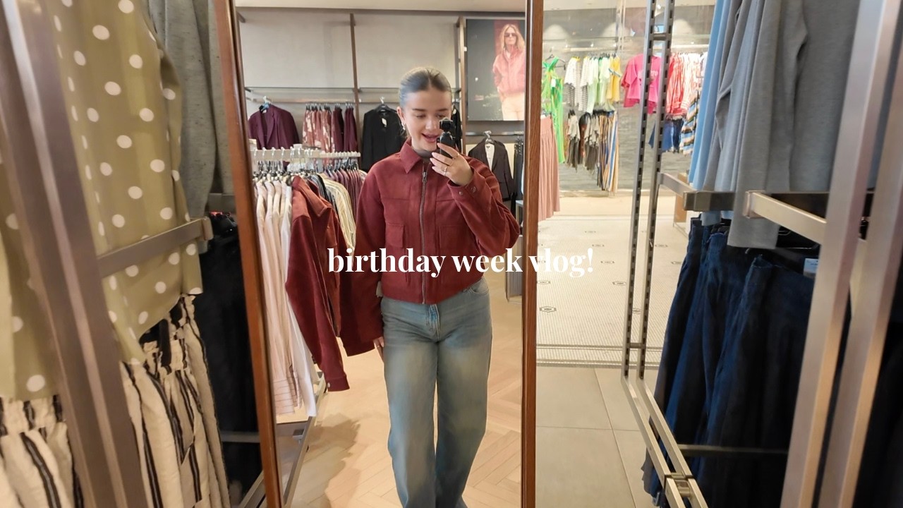 BIRTHDAY WEEK VLOG🤍 bedroom decorating, shopping & mini birthday haul
