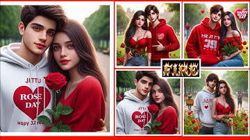 Create 3D Ai happy Couple Rose Day 🌹 image creator 2024 | Couple rose day  l bing image creator