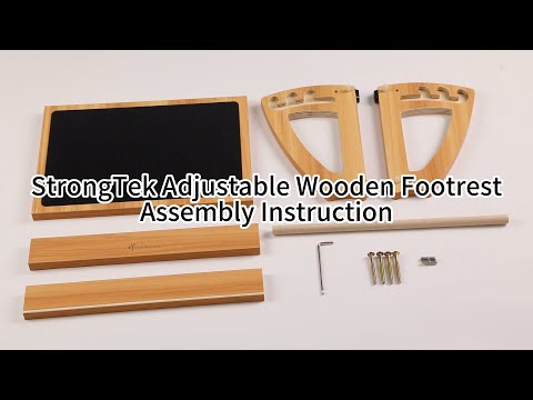 StrongTek Adjustable Wooden Footrest Assembly Instruction
