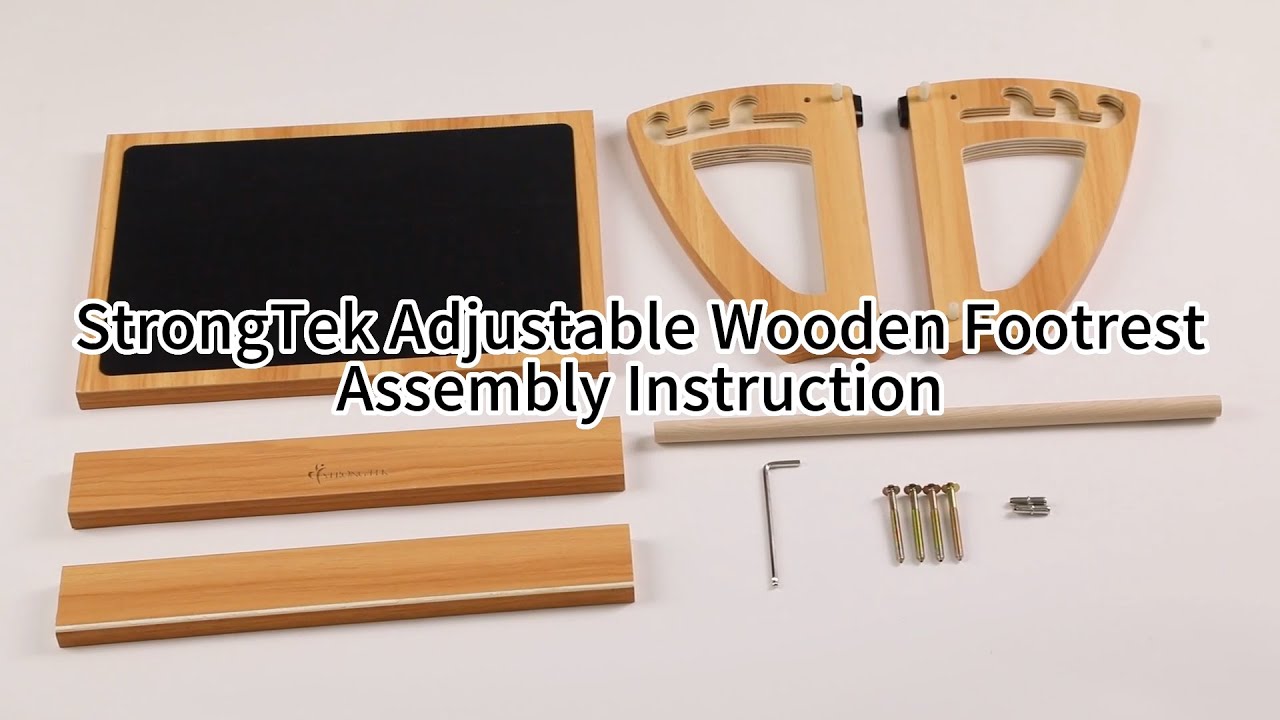 StrongTek Adjustable Wooden Footrest Assembly Instruction