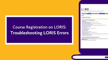 Troubleshooting LORIS Registration Errors