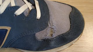 Repair of NB sneakers  .Elimination of holes  .Shoe restoration .DIY
