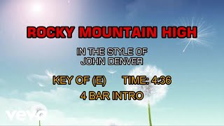 Video thumbnail of "John Denver - Rocky Mountain High (Karaoke)"