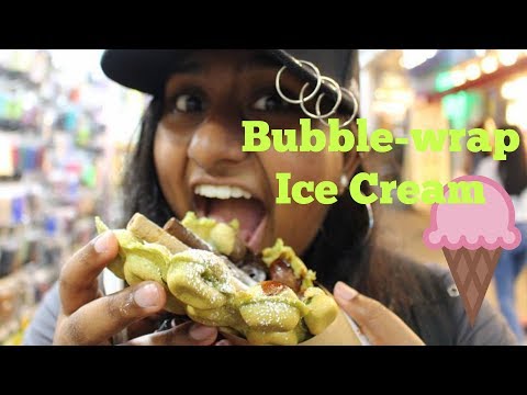 JAPKO 2017 | Korea Vlog | Bubblewrap Ice-cream - Hongdae