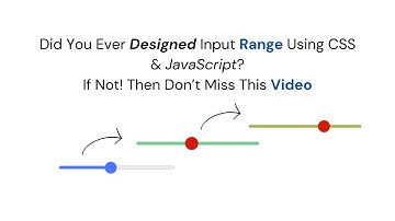 Input Range | Css Design | Create Custom Input Range | JavaScript Tutorial | Slider Input Range🔥