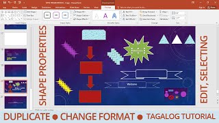 Shape Selecting, Edit Formatting and other properties Tagalog Tutorial