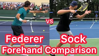 Сравнение Роджера Федерера и Джека Сока справа (объяснение их уникальной теннисной техники)