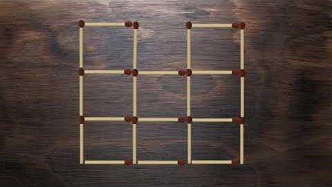 Remove 10 Matches. stay with 3 squares