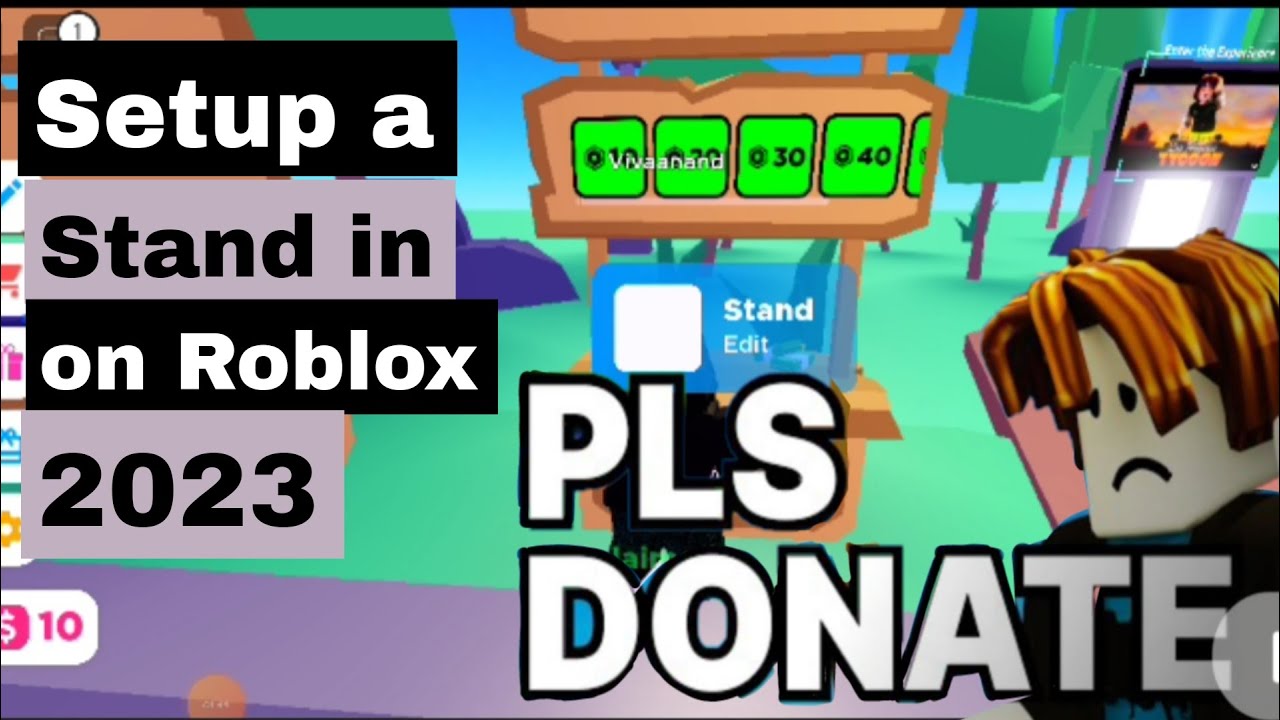 How to Play Pls Donate on Roblox - Setup Pls Donate Stand 