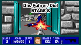 Old Games - Wolfenstein 3D / Episode 3 Stage 8 / PC Gameplay 1080p
