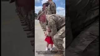Surprising my kids after deployment…this moment means everything us 🥺💕#MilitaryReunion #DadIsHome