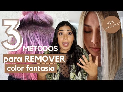 Video: 3 formas de eliminar el tinte rosado para el cabello