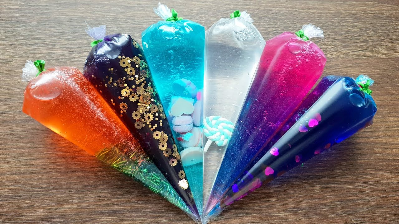 Making Slime Piping Bags Satisfying Crunchy Slime 22 YouTube