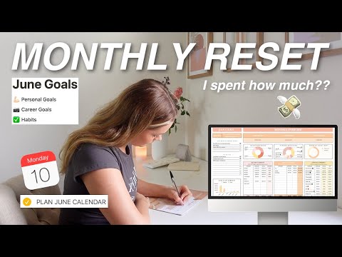 JUNE MONTHLY RESET | budgeting, goal setting + organising my life!  @EllaVictoria