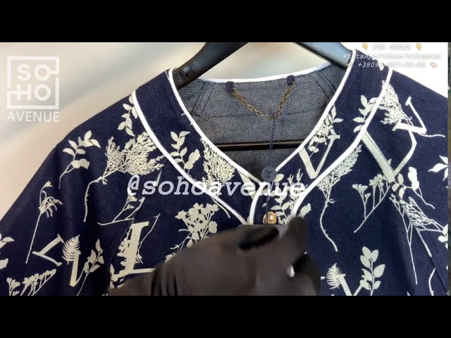 Louis Vuitton LV Leaf Denim Baseball Shirt