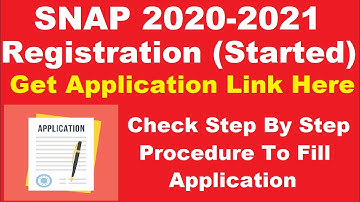 SNAP 2020 Application Form (Released) - Step By Step Procedure To Fill Application By Official Link