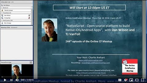 "NativeScript - open source platform to build Native iOS/Android Apps", w/ Dan Wilson--CFMeetup #244