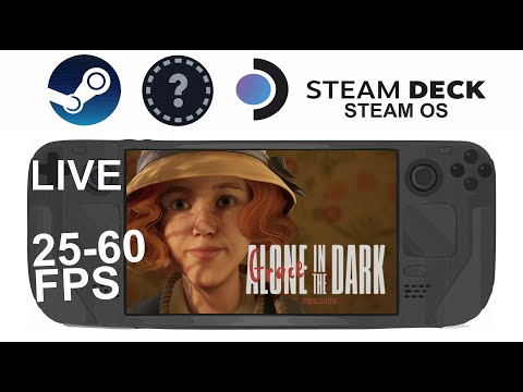 Alone in the Dark Prologue on Steam Deck/OS in 800p with and witout FSR 25-60Fps (Live)