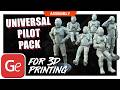 Universal Pilot Pack STL files for 3D printing | Assembly by Gambody