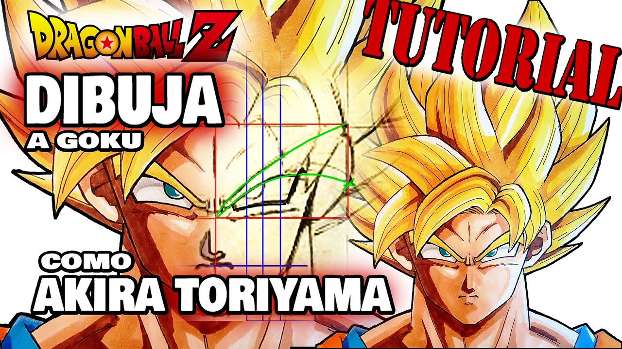 COMO DIBUJAR A GOKU SSJ PASO A PASO, (TUTORIAL) HOW TO DRAW GOKU - YouTube