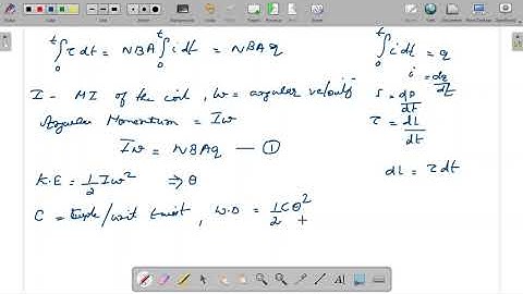 Ballistic Galvanometer  Working