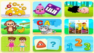 Toddler Town Educational Game for Kids | Learn Fruits Animals Colors 👶📚