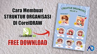 Cara Membuat Struktur Organisasi Kelas di CorelDRAW || FREE DOWNLOAD FILE CorelDRAW